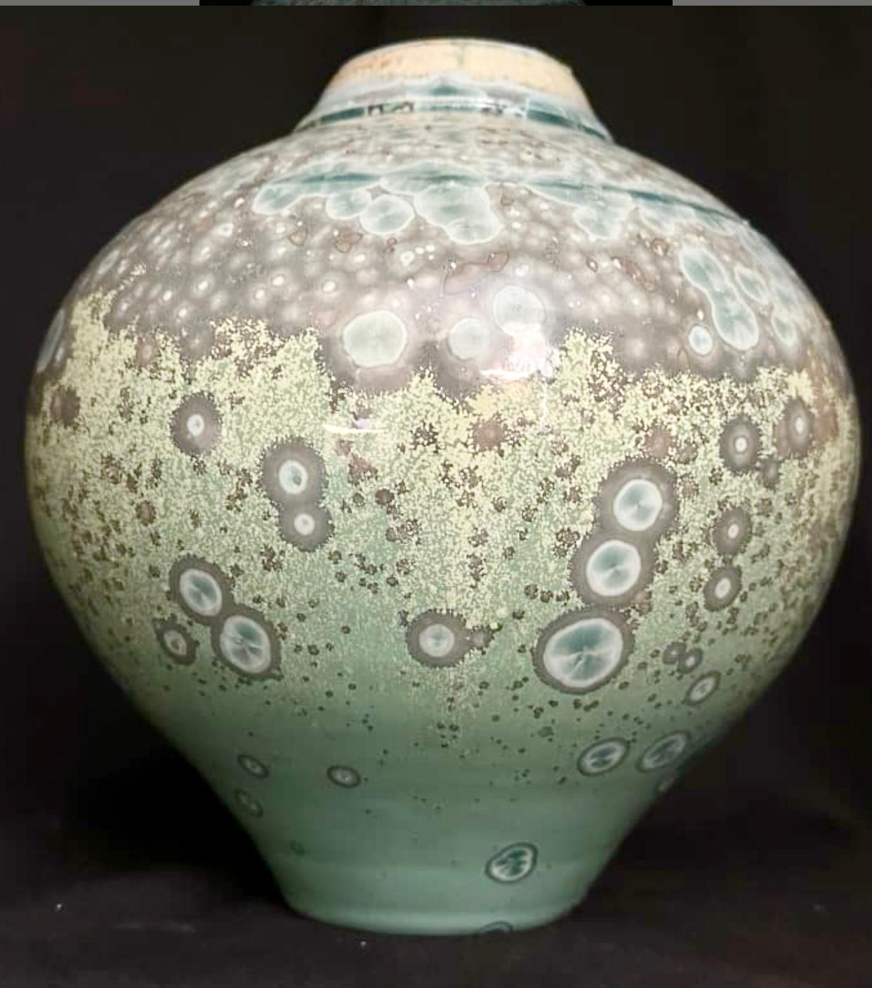 Anthony Conway, Crystalline Glaze Pottery Vase In Good Condition For Sale In Chicago, IL