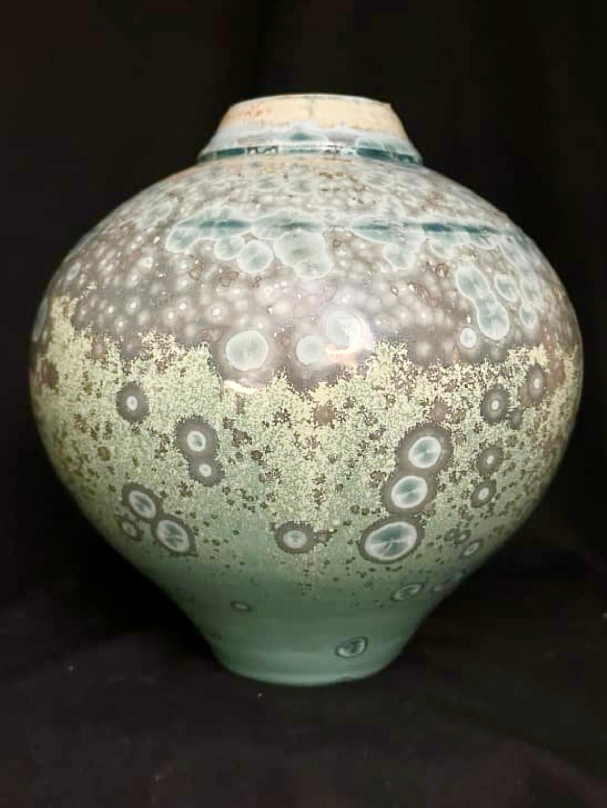 Anthony Conway, Kristallglasur-Keramikvase (Porzellan) im Angebot