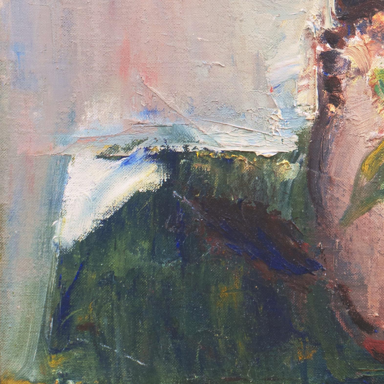 « Still Life of Daffodils », Lituanien, Art Institute of Chicago - Beige Still-Life Painting par Anthony Cooper