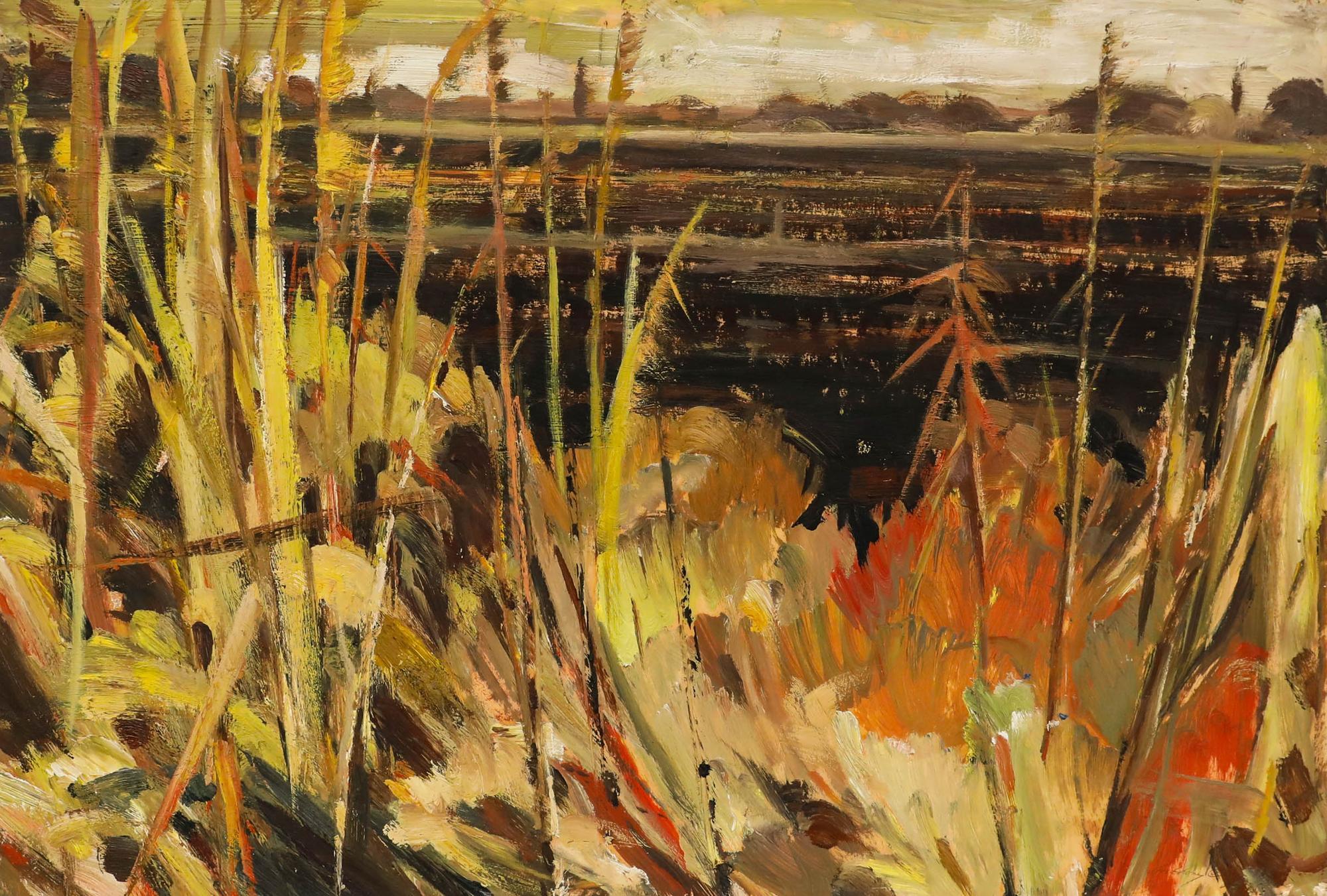Anthony Day (1922-2023) - 20. Jahrhundert Öl, Fenland Autumn im Angebot 1