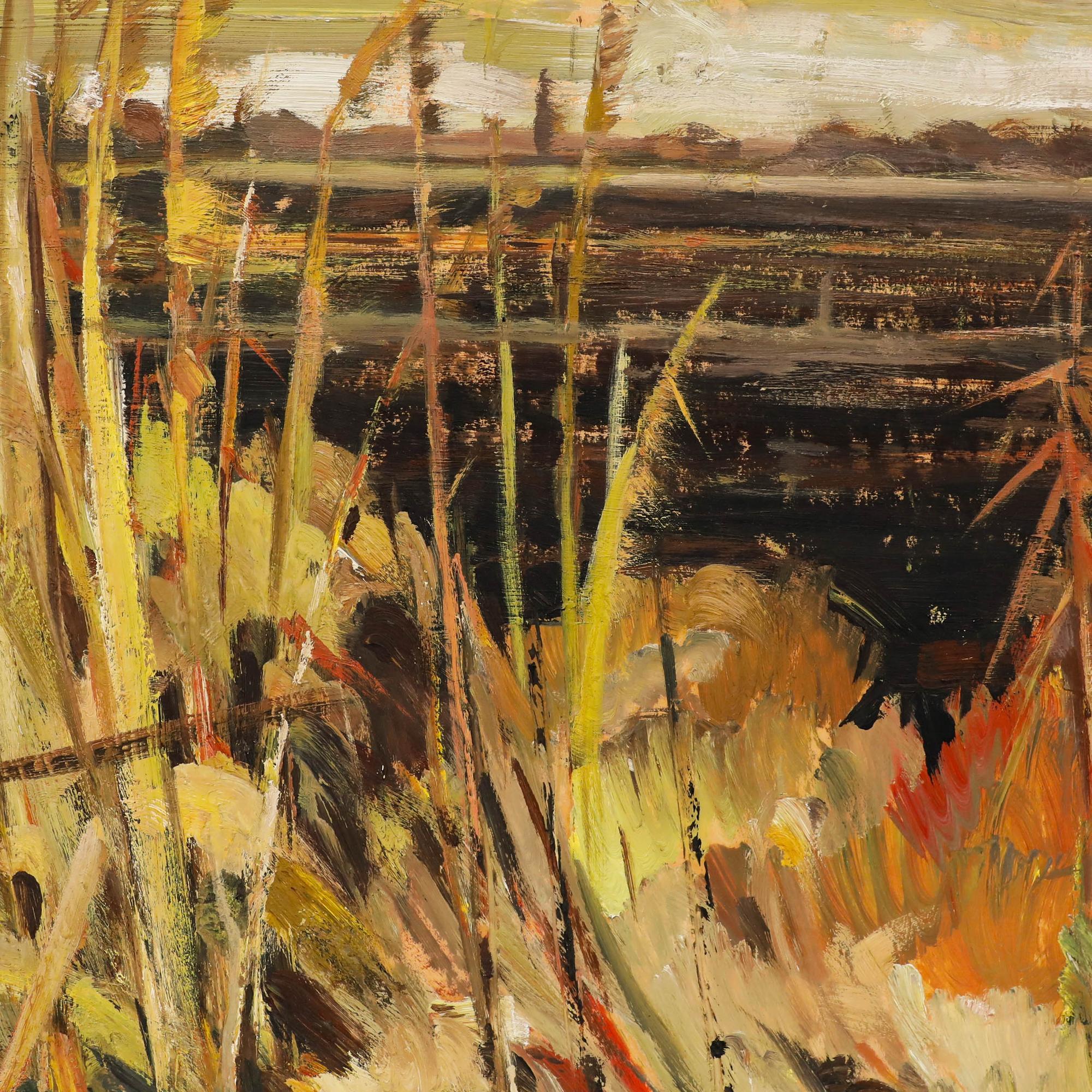 Anthony Day (1922-2023) - 20. Jahrhundert Öl, Fenland Autumn im Angebot 3