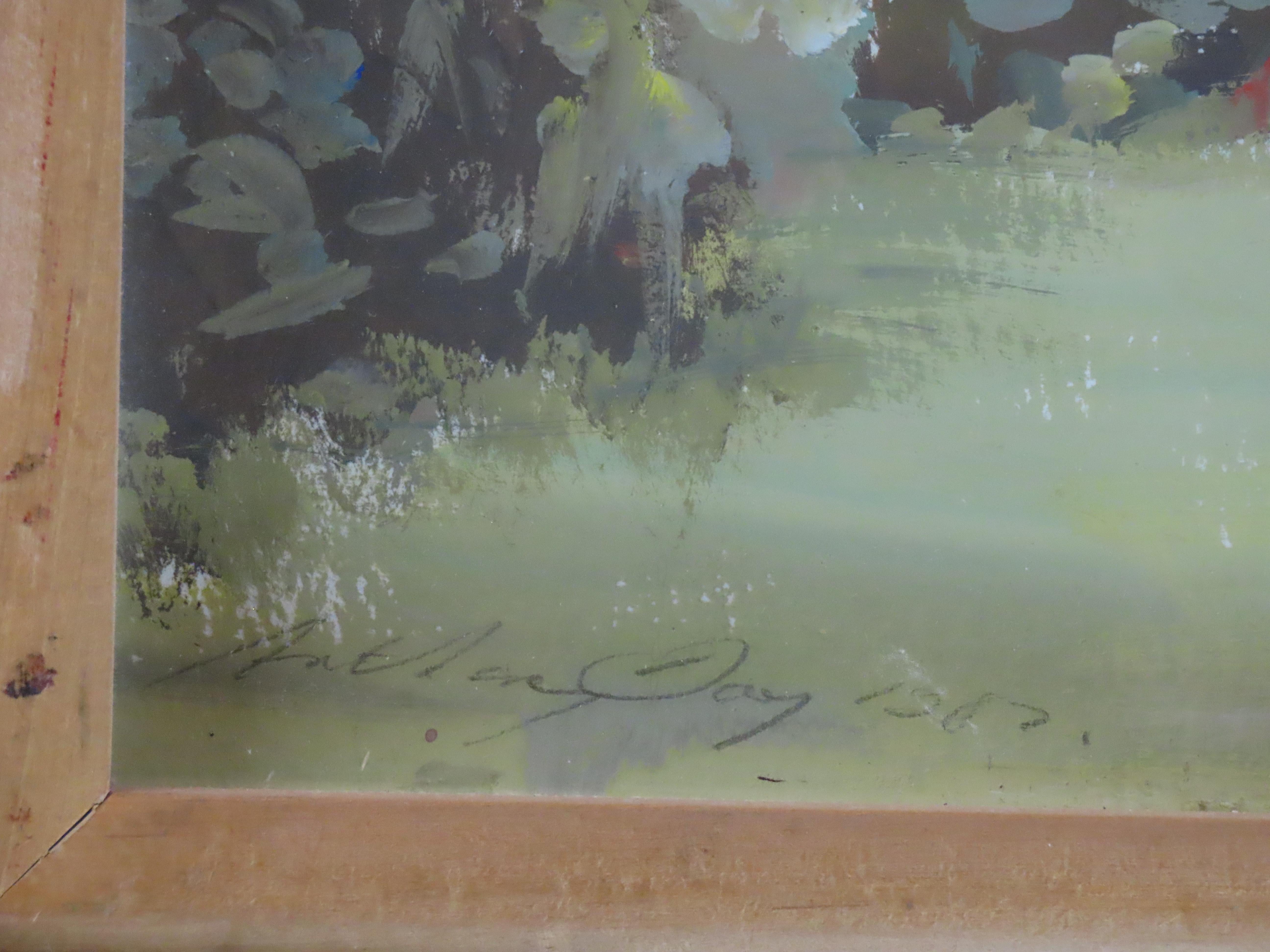Original Gouache, ANTHONY DAY, „A Quiet Corner of the Garden“ im Angebot 2