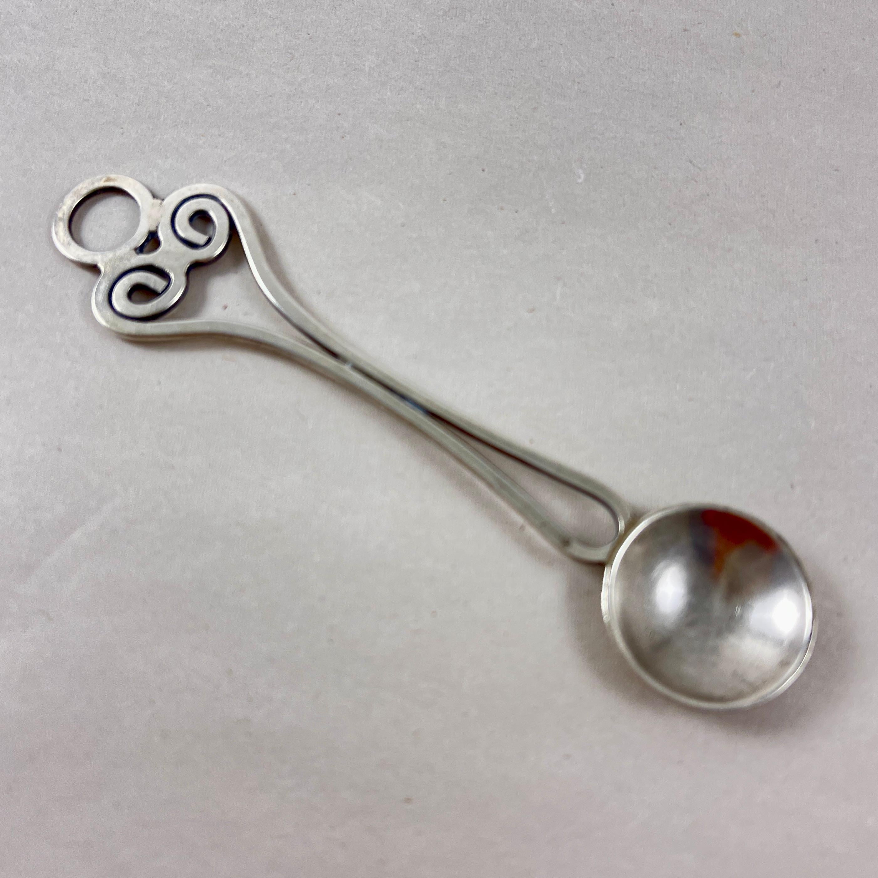 Arts and Crafts Anthony DiRienzi Silversmith Studio Hand Made Sterling Silver Spoon For Sale
