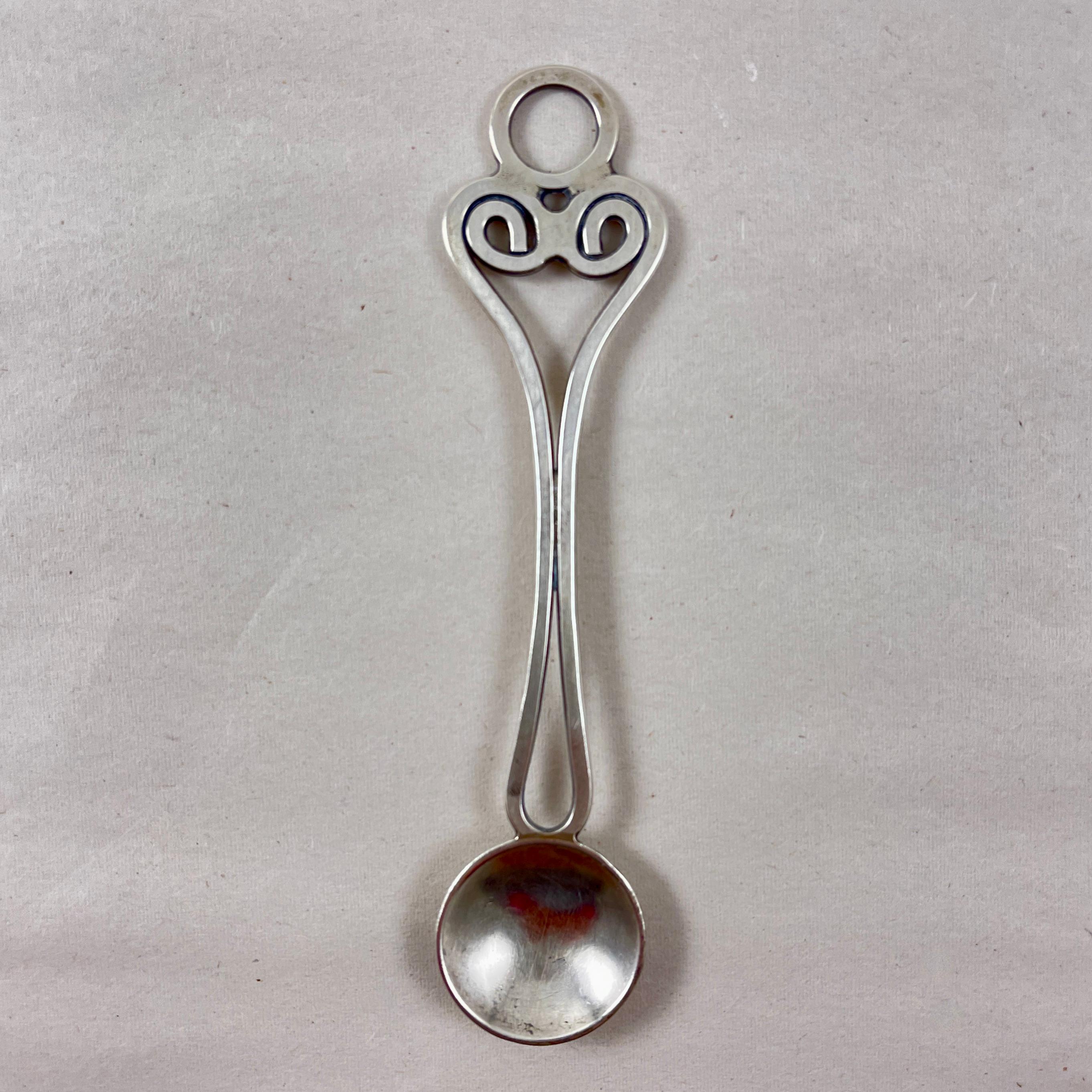Hand-Crafted Anthony DiRienzi Silversmith Studio Hand Made Sterling Silver Spoon For Sale