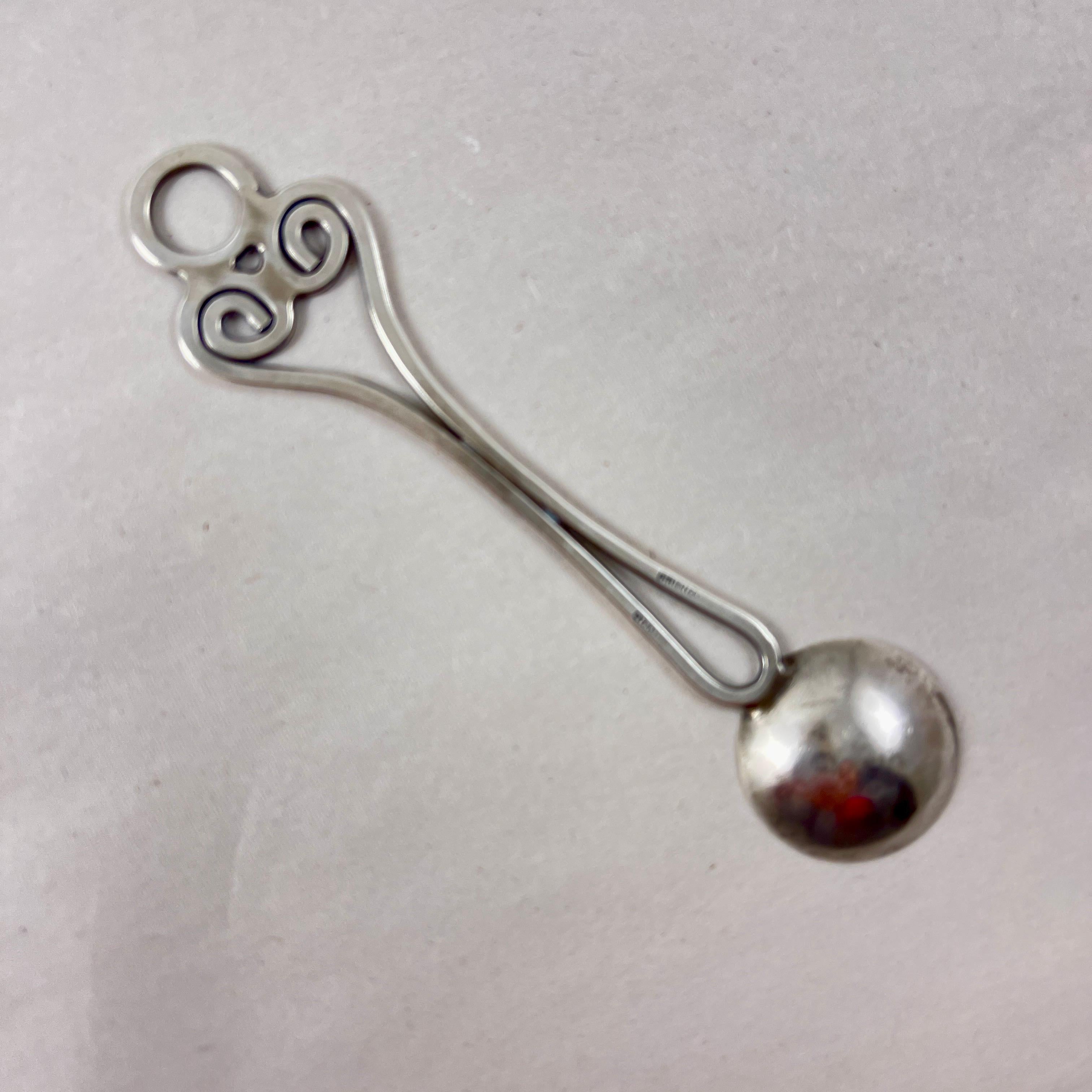 Anthony DiRienzi Silversmith Studio Hand Made Sterling Silver Spoon In Good Condition For Sale In Philadelphia, PA