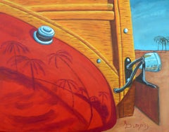 Beach Car, Painting, Acrylic on Canvas
