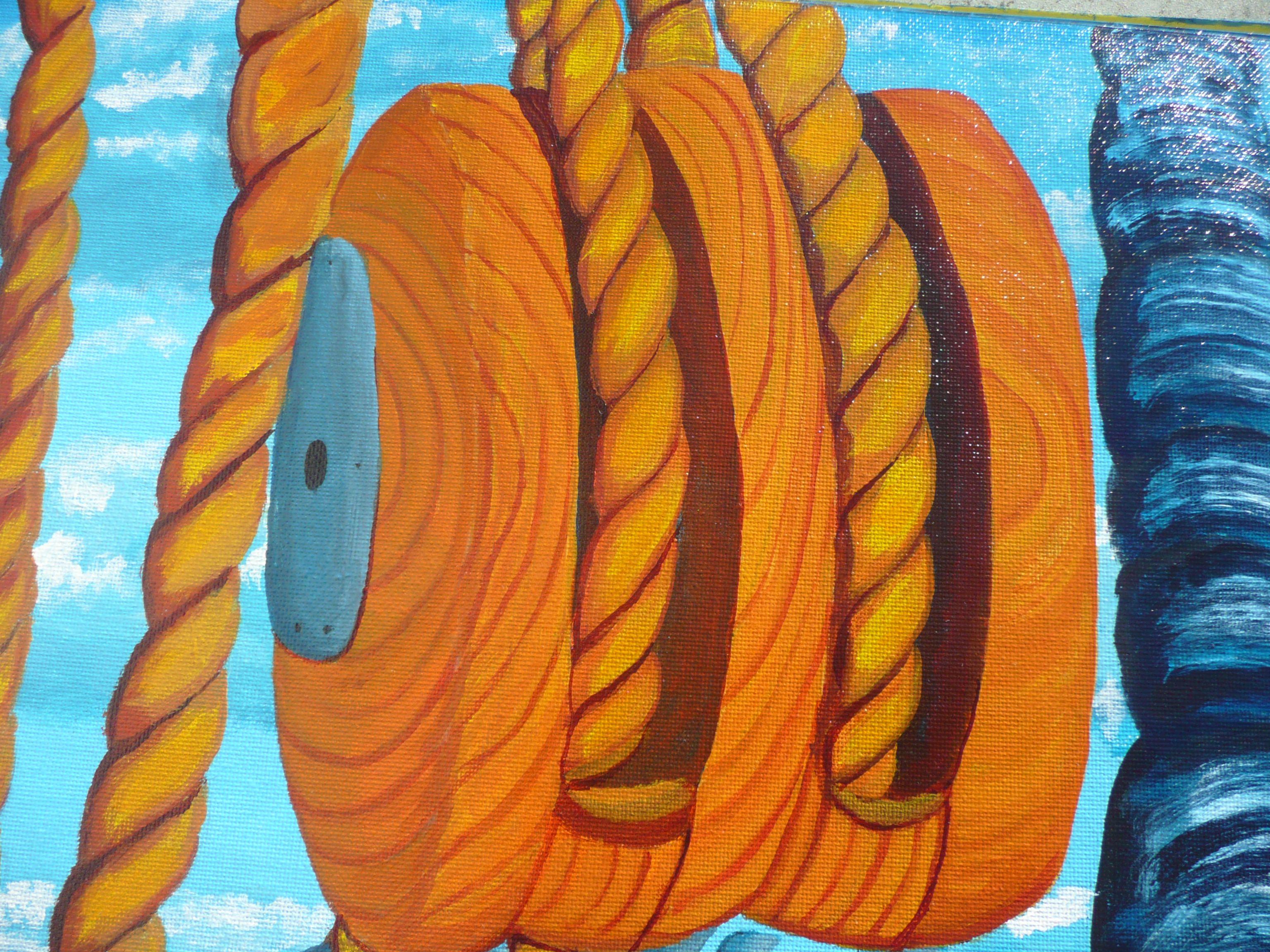 Block and Tackle, Painting, Acrylic on Canvas For Sale 2