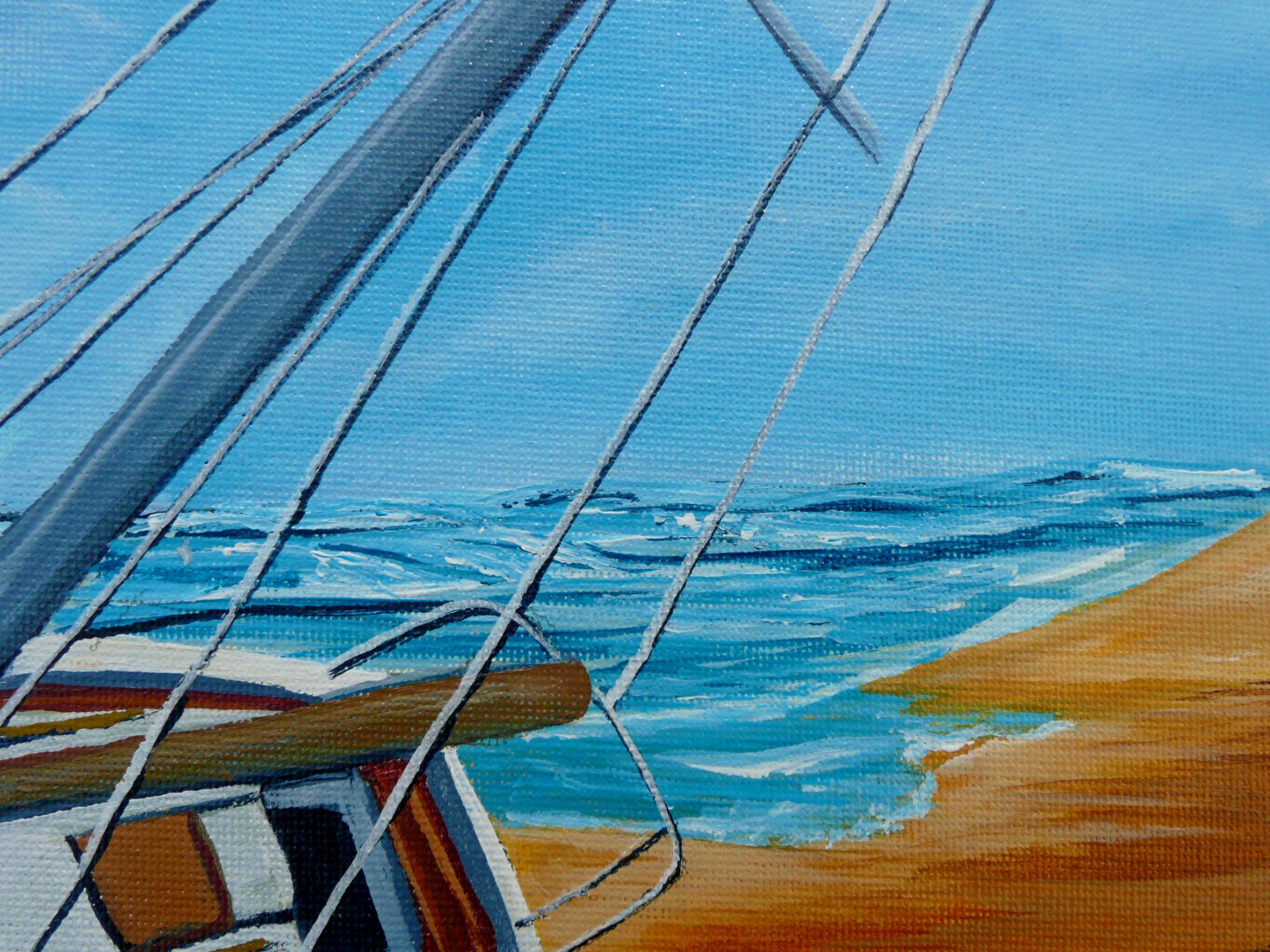 Blown Ashore, Painting, Acrylic on Canvas For Sale 2