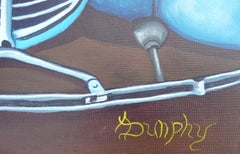 Peinture, acrylique sur toile, bleu 32