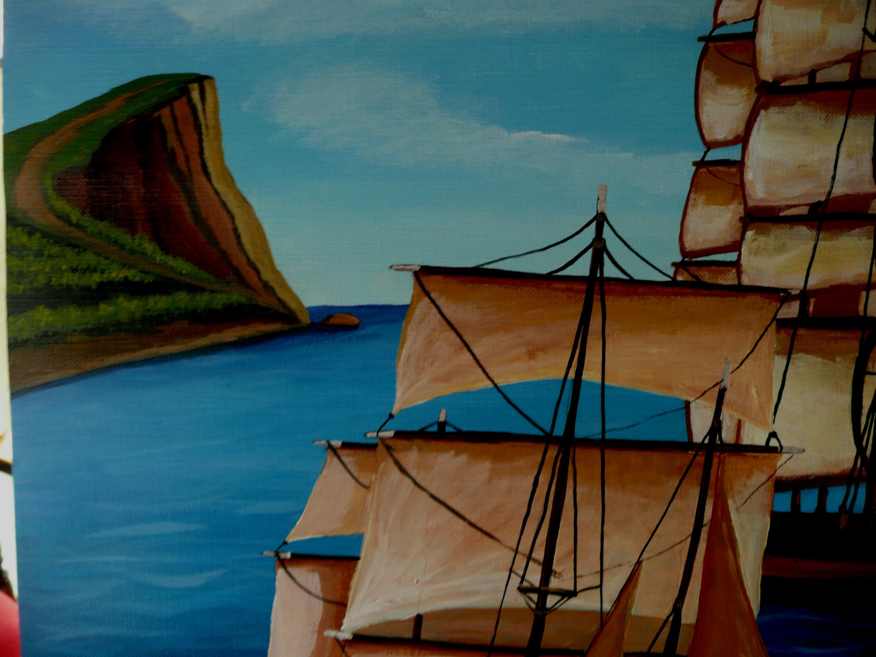 Rumbo al mar, Pintura, Acrílico sobre papel - Painting Impresionista de Anthony Dunphy