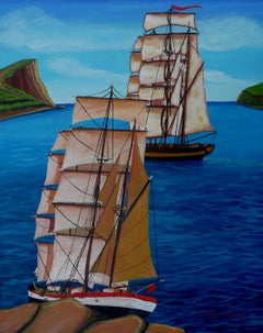 Bound For Sea, Painting, Acrylic on Paper