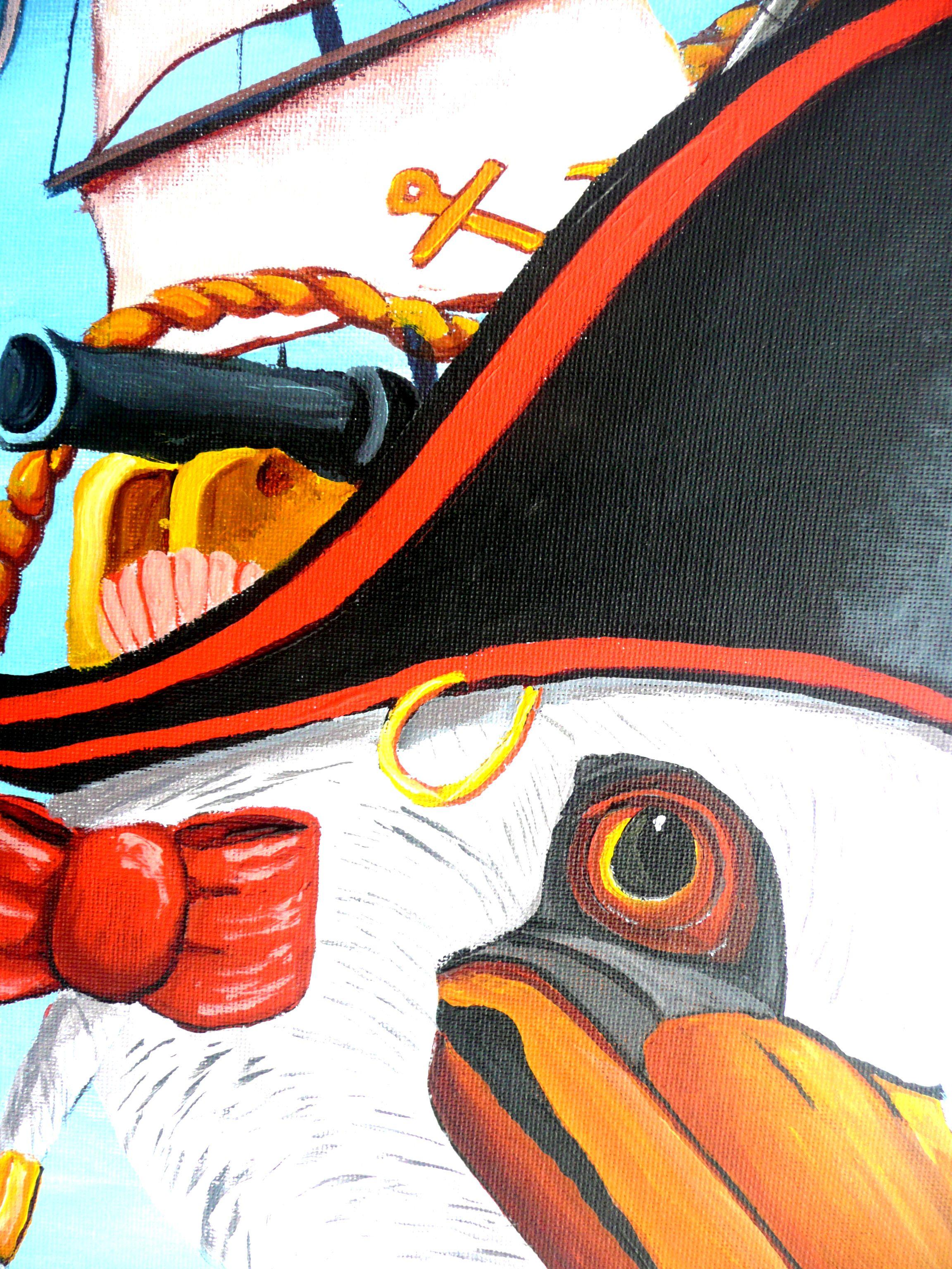 Capitano Pellicano, Pittura, Acrilico su tela - Painting Realismo di Anthony Dunphy