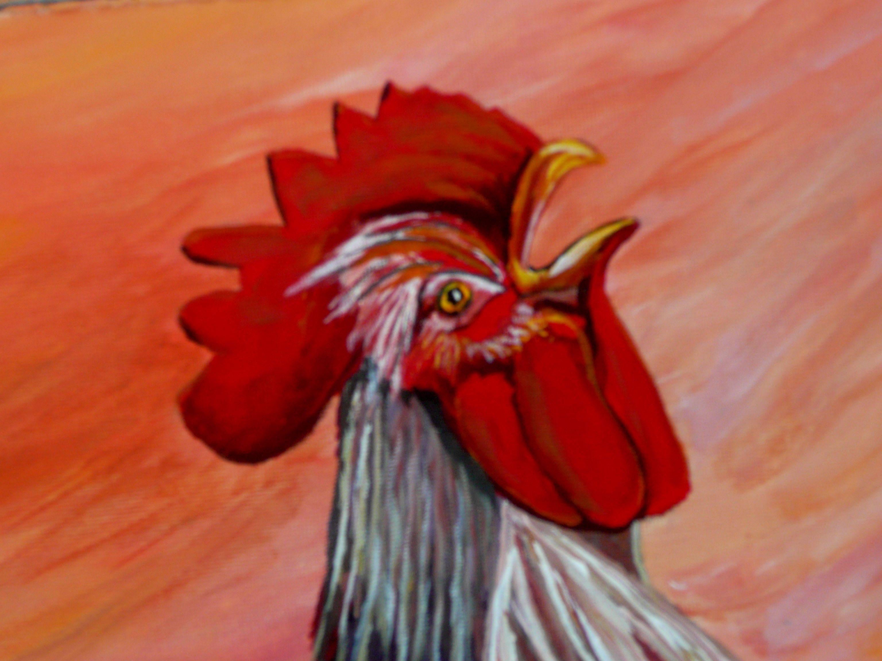 how to paint a chicken with acrylics