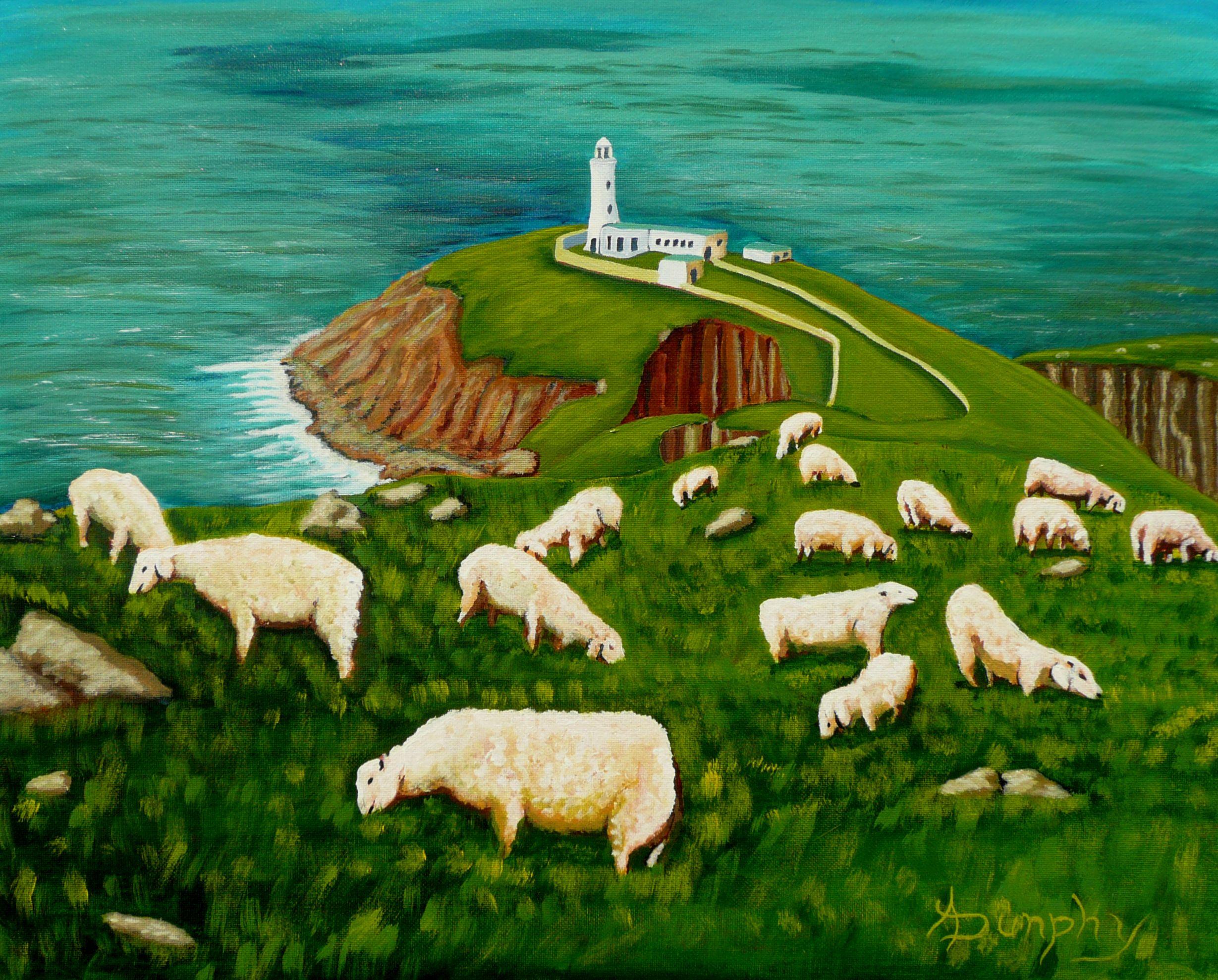 Coastal Dining, Gemälde, Acryl auf Leinwand – Painting von Anthony Dunphy