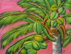 Coconut Palme, Gemälde, Acryl auf Papier