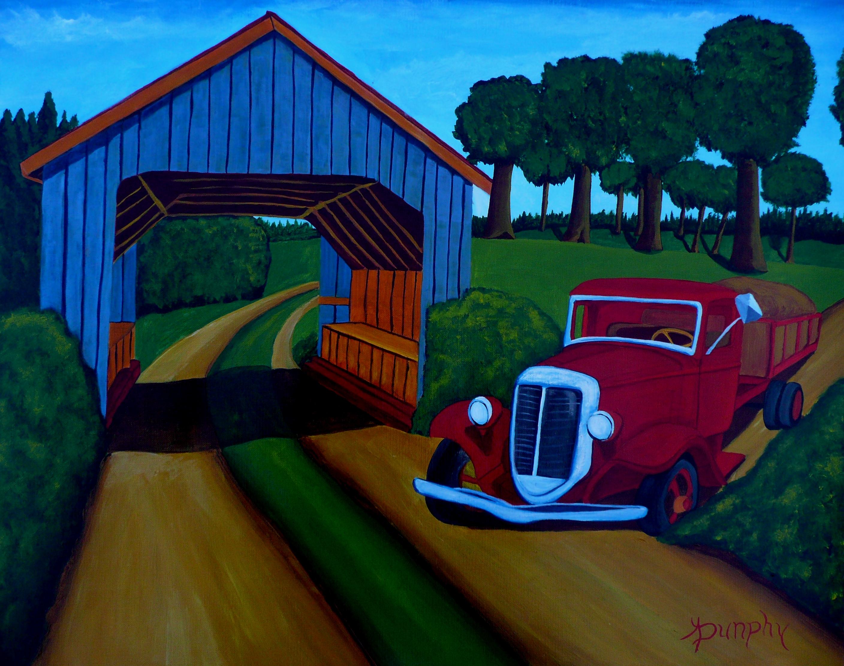 country road painting