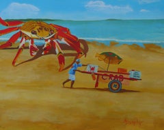 Crab Food, Painting, Acrylic on Paper