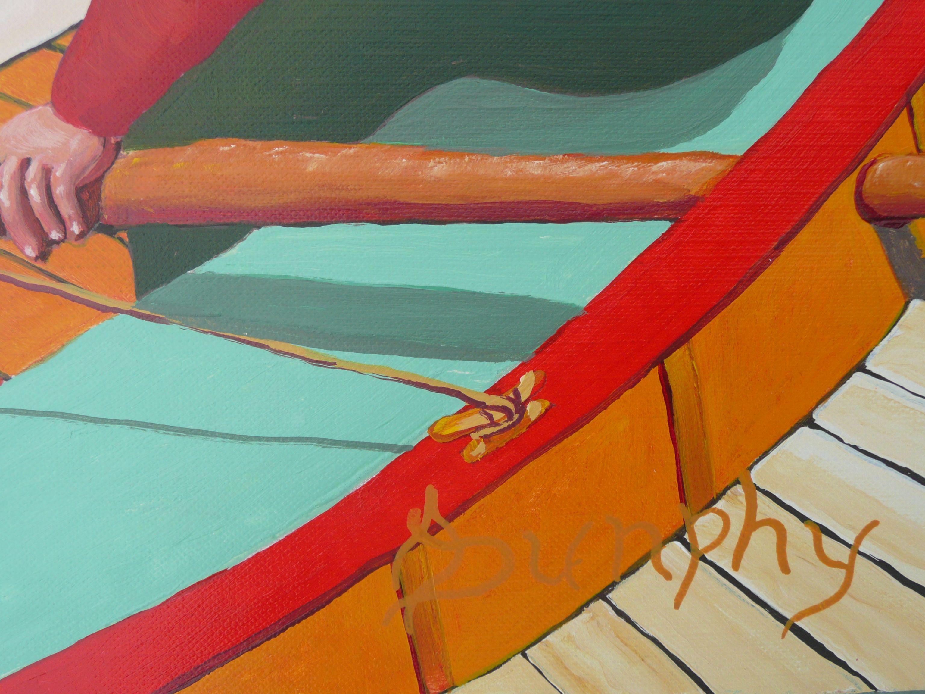 Day Sail, Painting, Acrylic on Paper For Sale 1