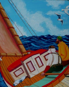 Day Sail, Painting, Acrylic on Paper
