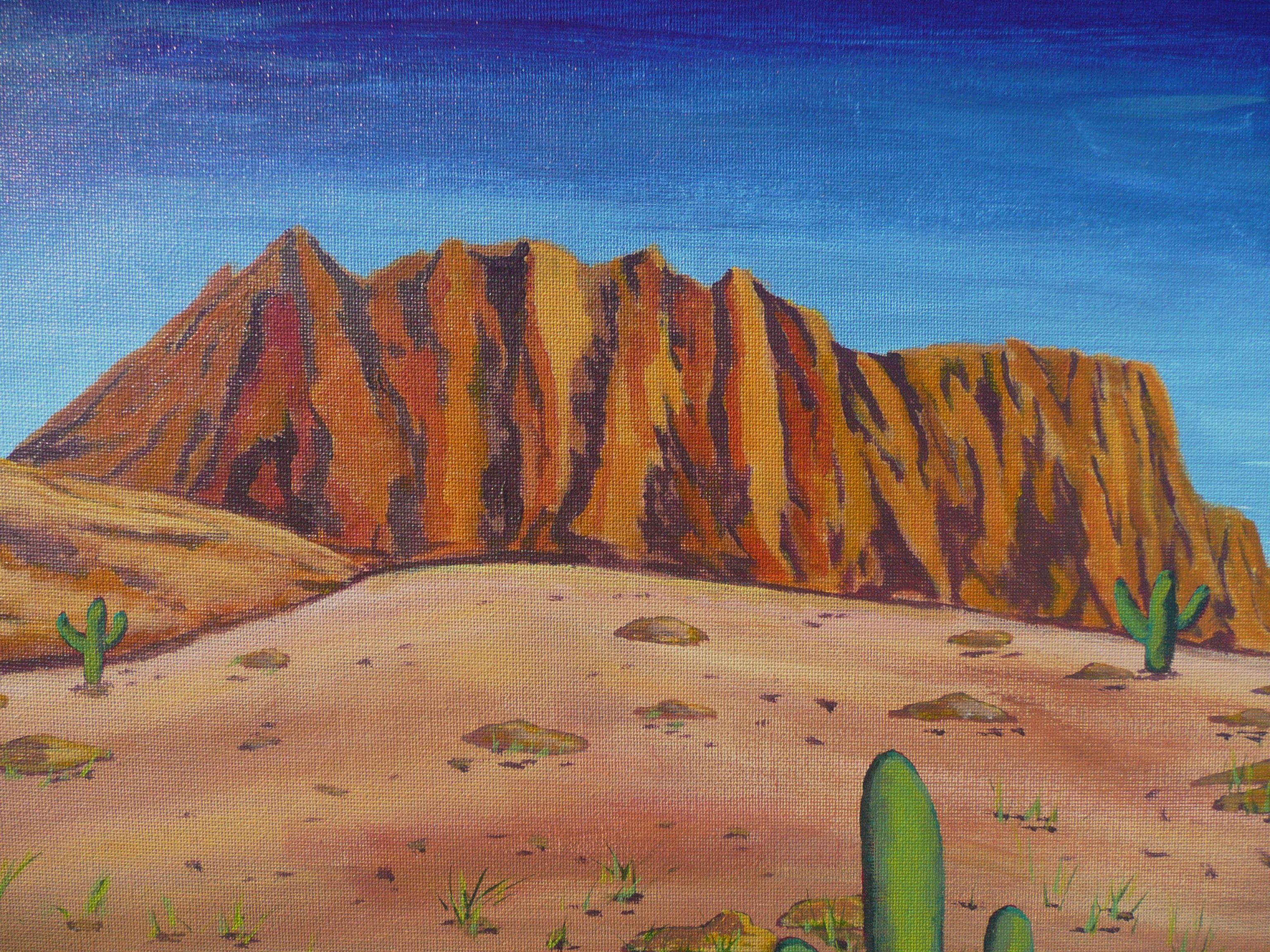 desert landscape painting easy