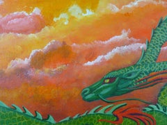 Dragons Cave, Painting, Acrylic on Canvas