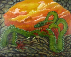 Dragons Cave, Painting, Acrylic on Canvas