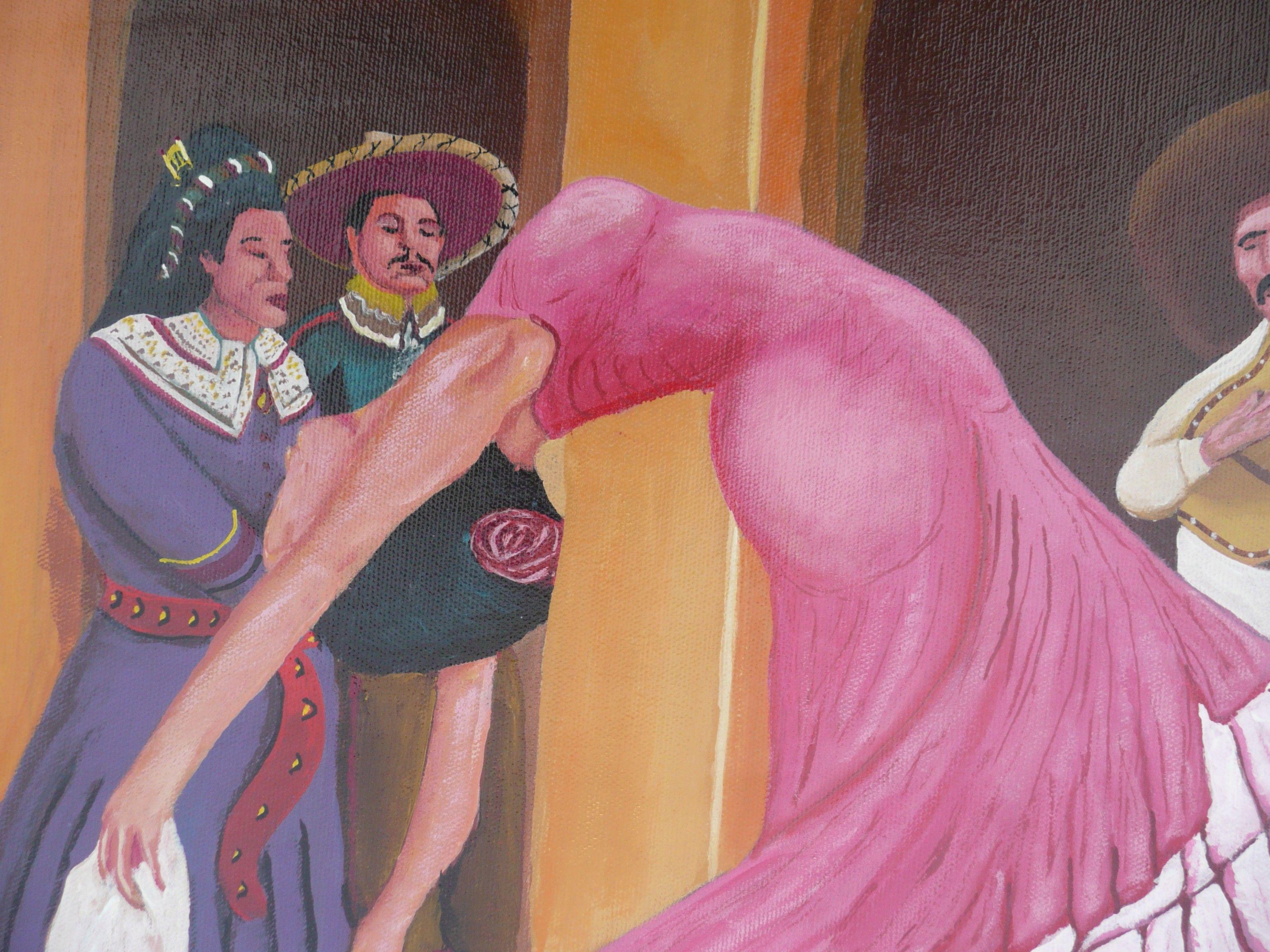 Fiesta, Painting, Acrylic on Canvas For Sale 2