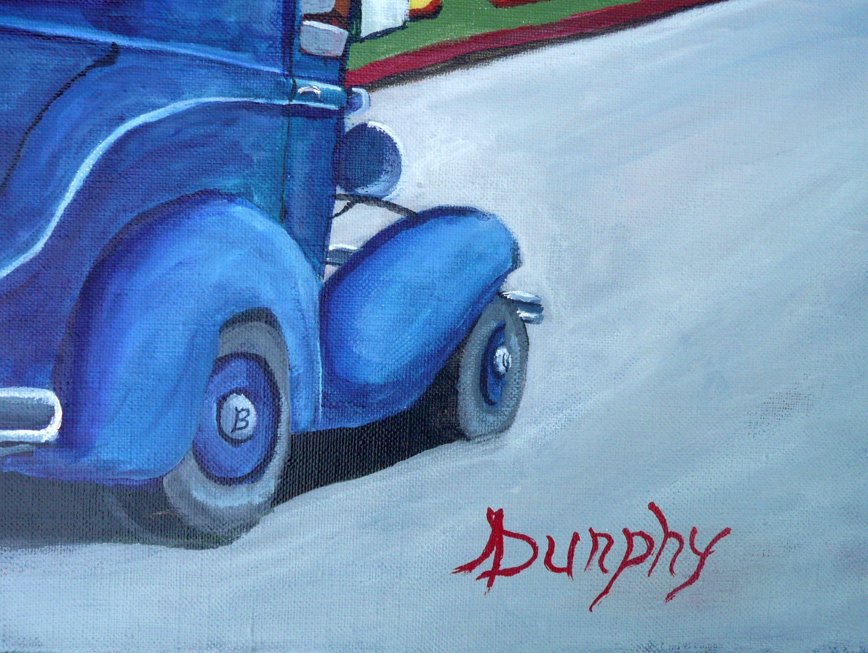 Filling Up, Gemälde, Acryl auf Leinwand (Impressionismus), Painting, von Anthony Dunphy