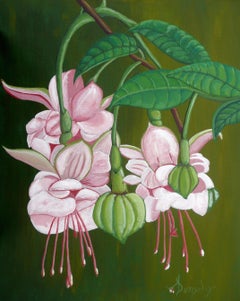 Fuchsia Pink, Painting, Acrylic on Canvas