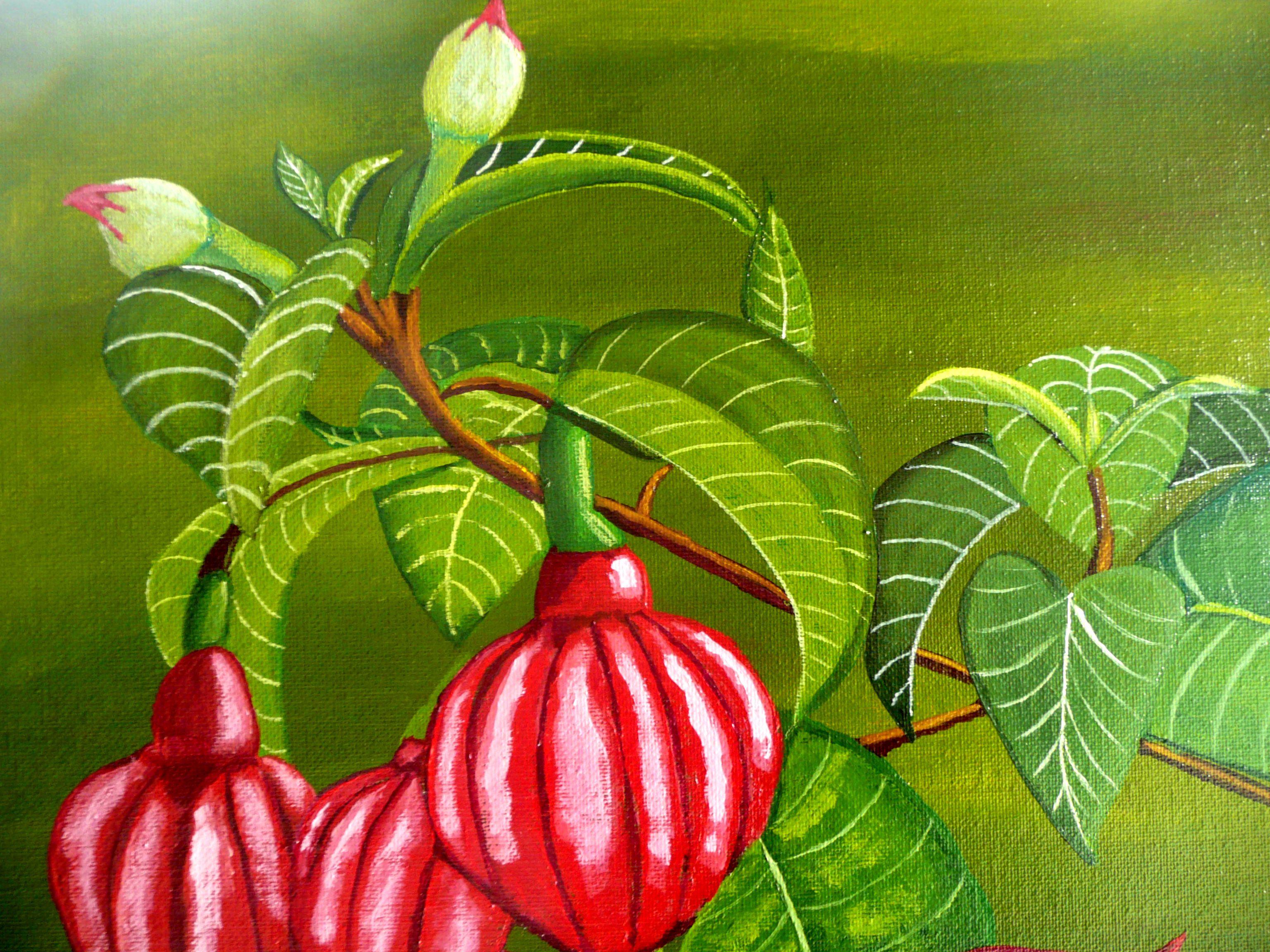 Fuchsia lila, Gemälde, Acryl auf Leinwand (Realismus), Painting, von Anthony Dunphy