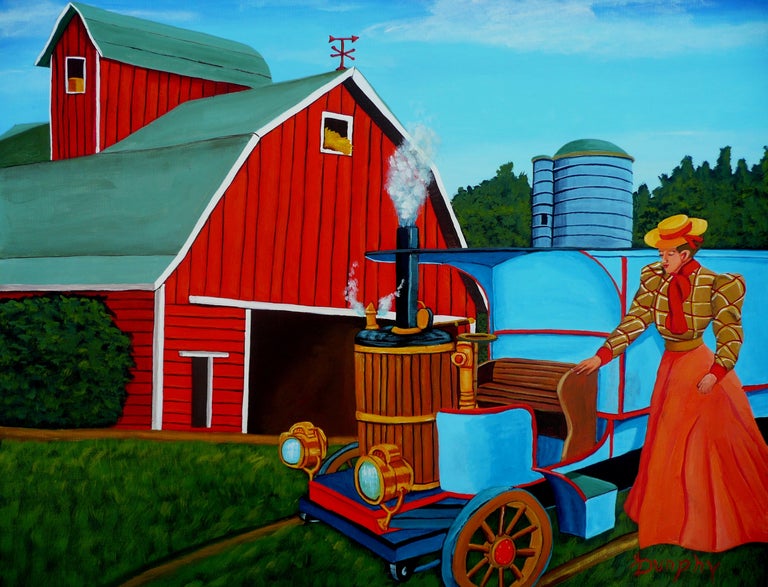 Tony Dunphy Anthony Dunphy - Going To Town, Painting, Acrylic on Paper For Sale at ...