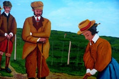 Día de golf, Pintura, Acrílico sobre lienzo