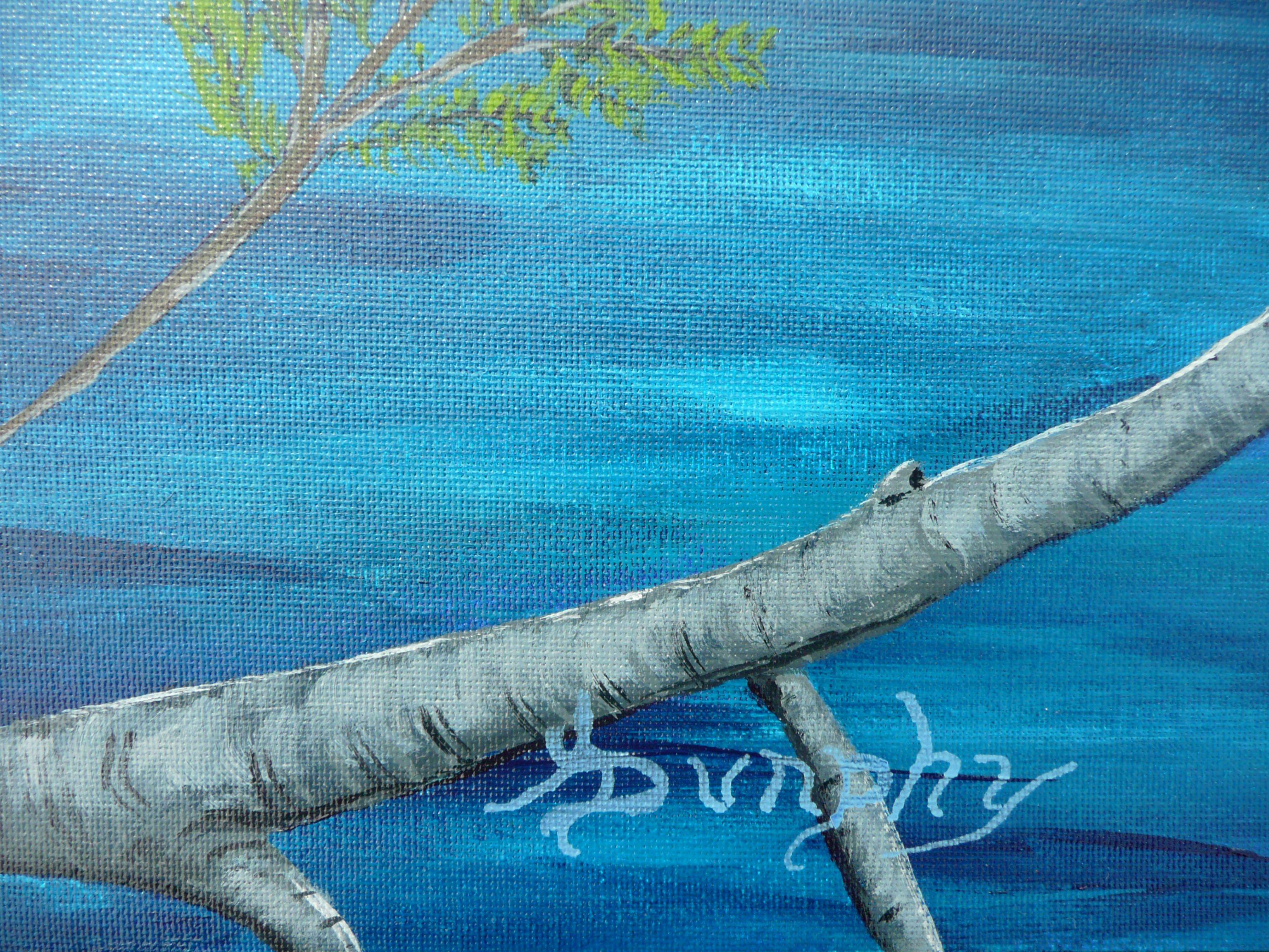 Great Blue Heron, Painting, Acrylic on Canvas For Sale 2