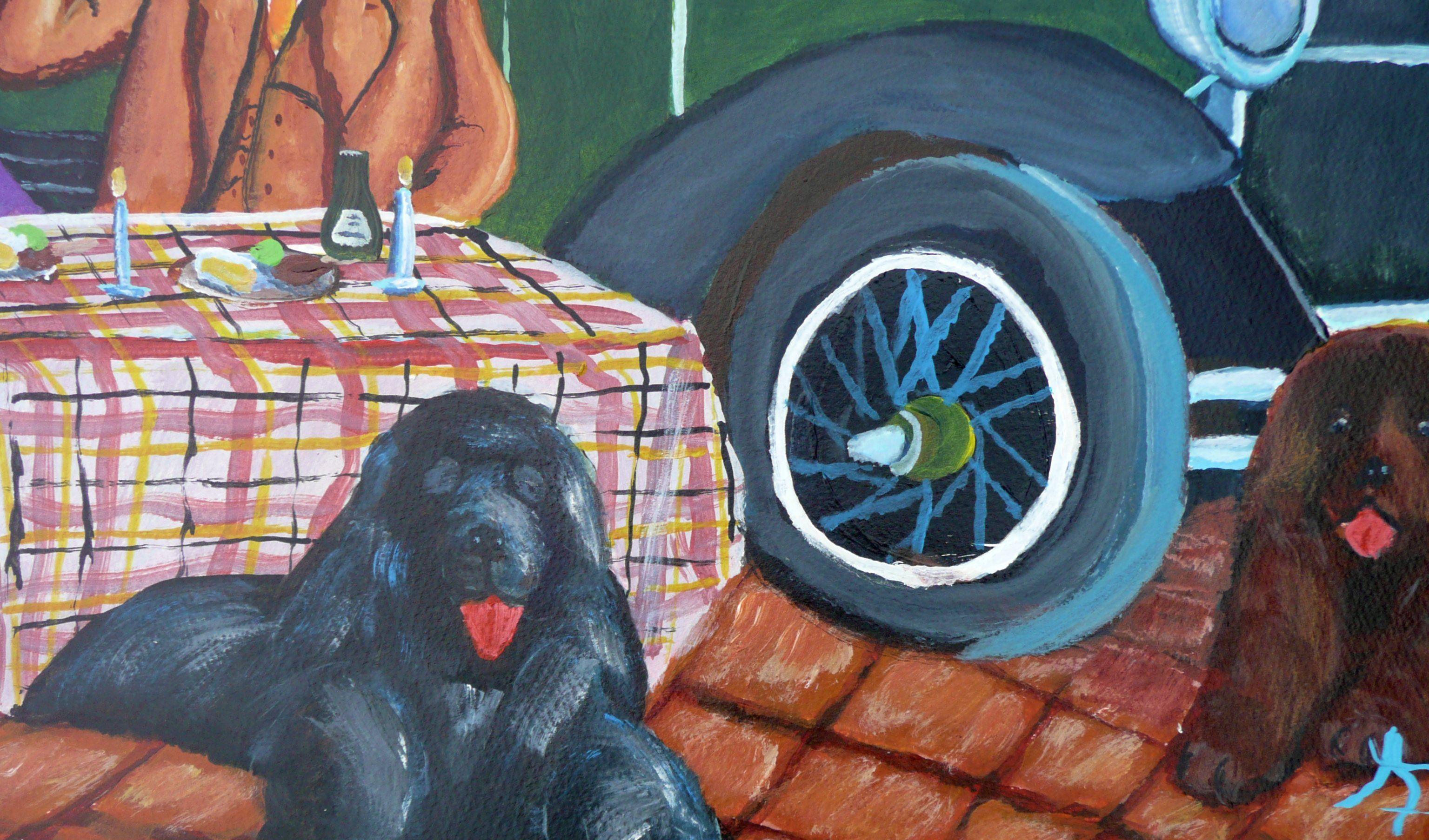 Here's To You, Pintura, Acrílico sobre papel - Painting Impresionista de Anthony Dunphy