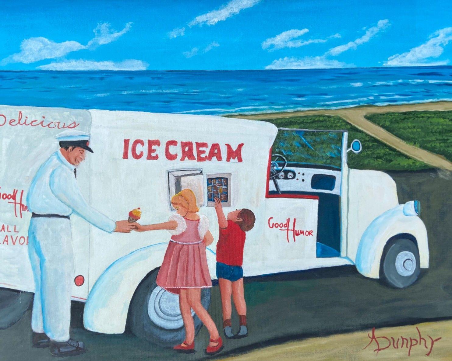 acrylic ice cream painting