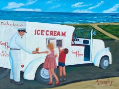 Ice Cream, Painting, Acrylic on Canvas