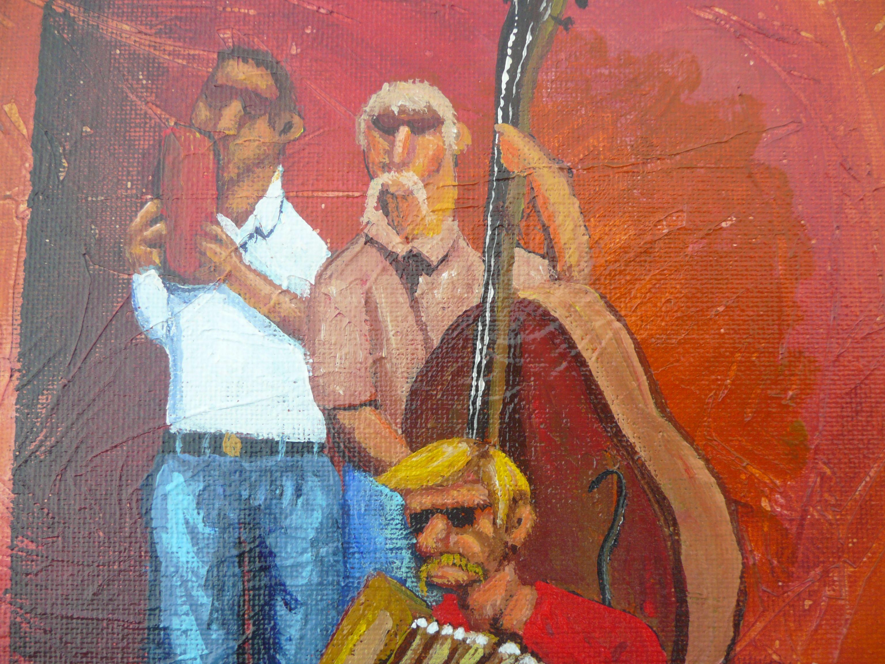 Jam Session, Painting, Acrylic on Canvas For Sale 3