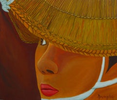 Japanese Bonadori Dancer, Painting, Acrylic on Canvas