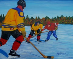 Loose Puck, Painting, Acrylic on Paper