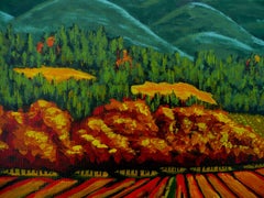 Napa Vineyard, Painting, Acrylic on Canvas