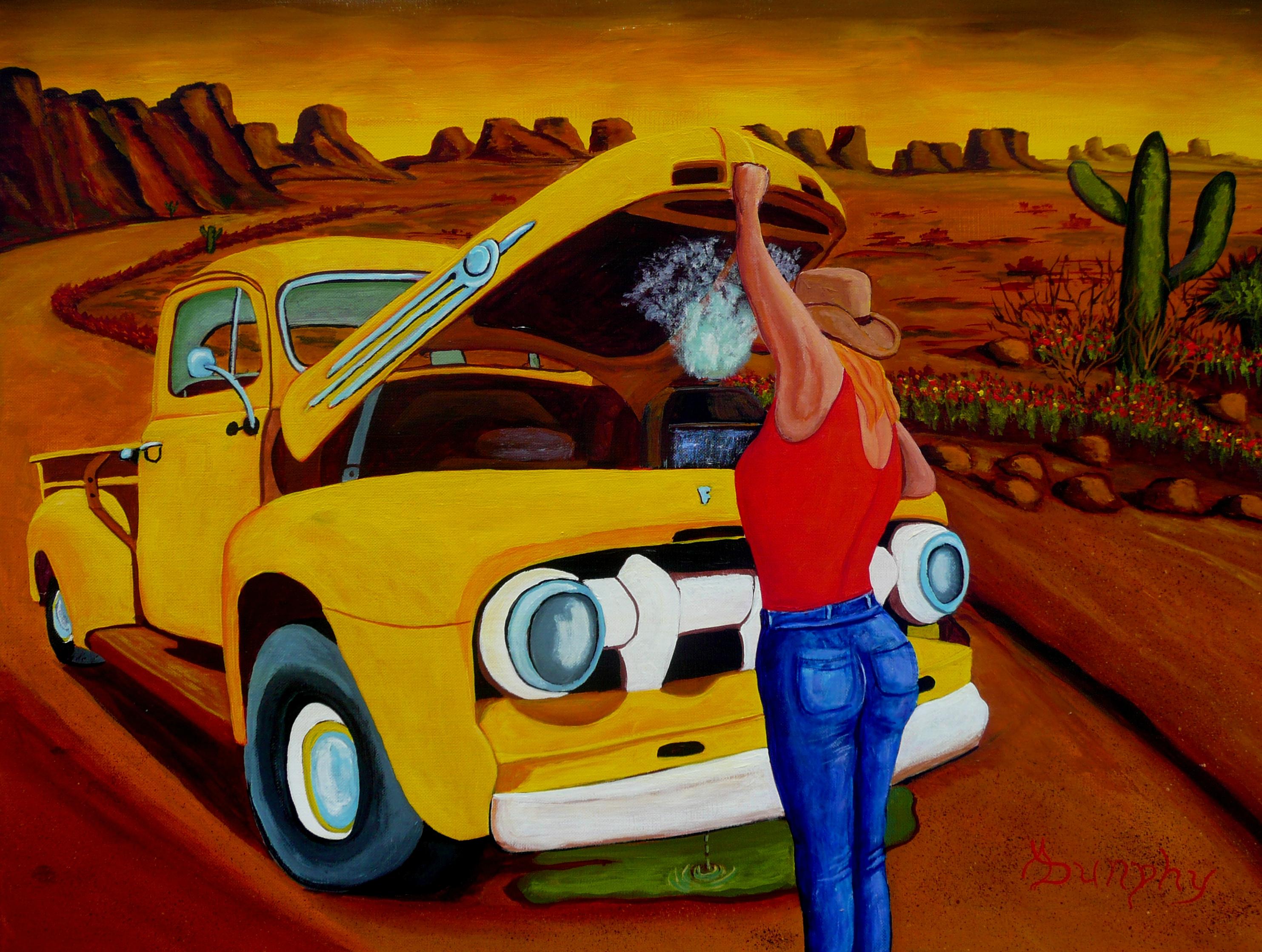 Sobrecalentado, Pintura, Acrílico sobre papel - Painting de Anthony Dunphy