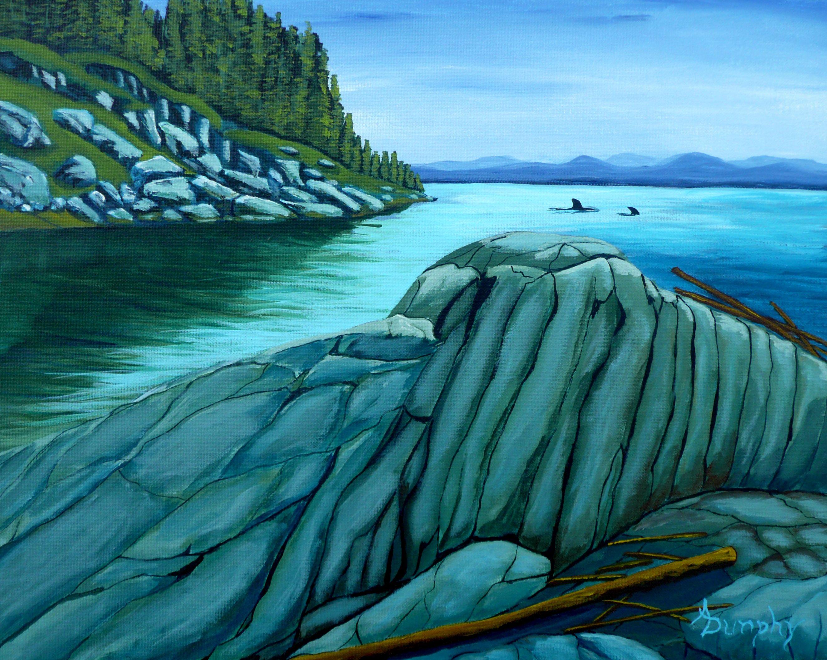 Noroeste del Pacífico, Pintura, Acrílico sobre lienzo - Painting de Anthony Dunphy