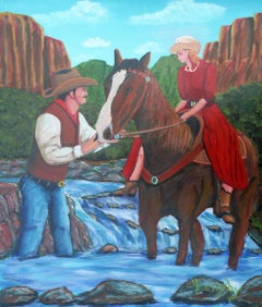 Ranch Chivalry, Painting, Acrylic on Paper
