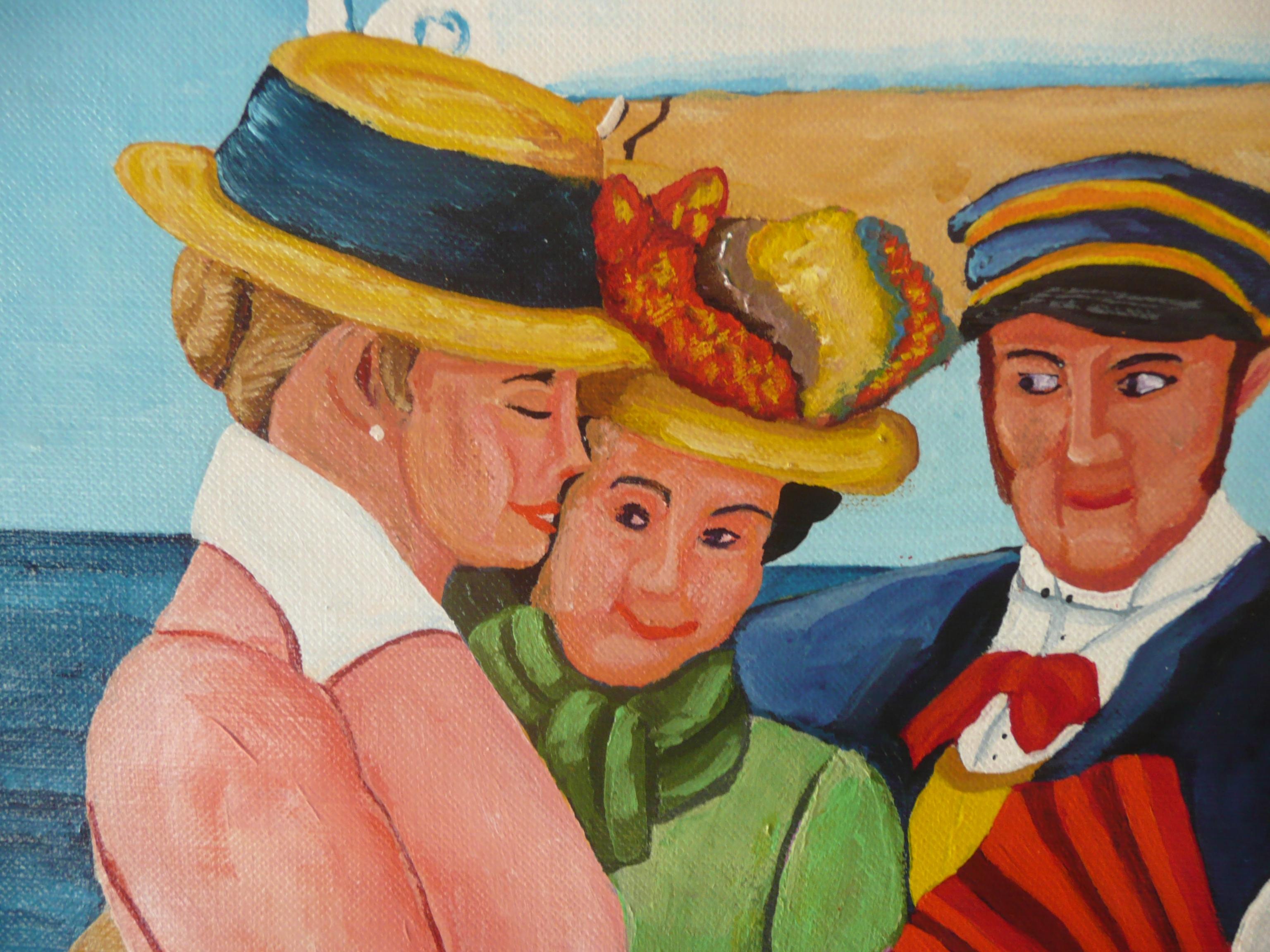 Ritorno del ventaglio perduto, Pittura, Acrilico su carta in vendita 1