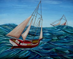 Sail Ho, Gemälde, Acryl auf Leinwand