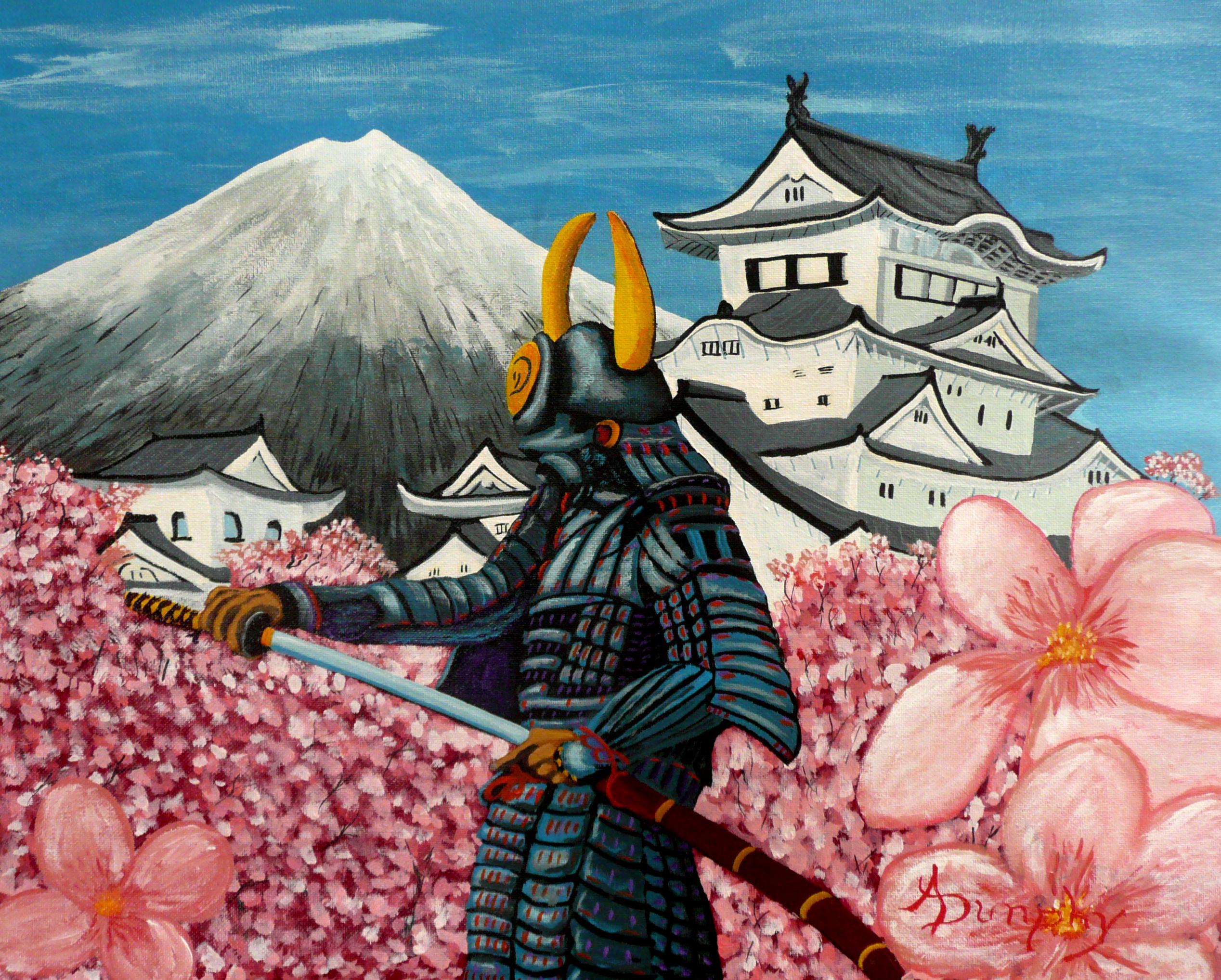 japanese acrylic painting