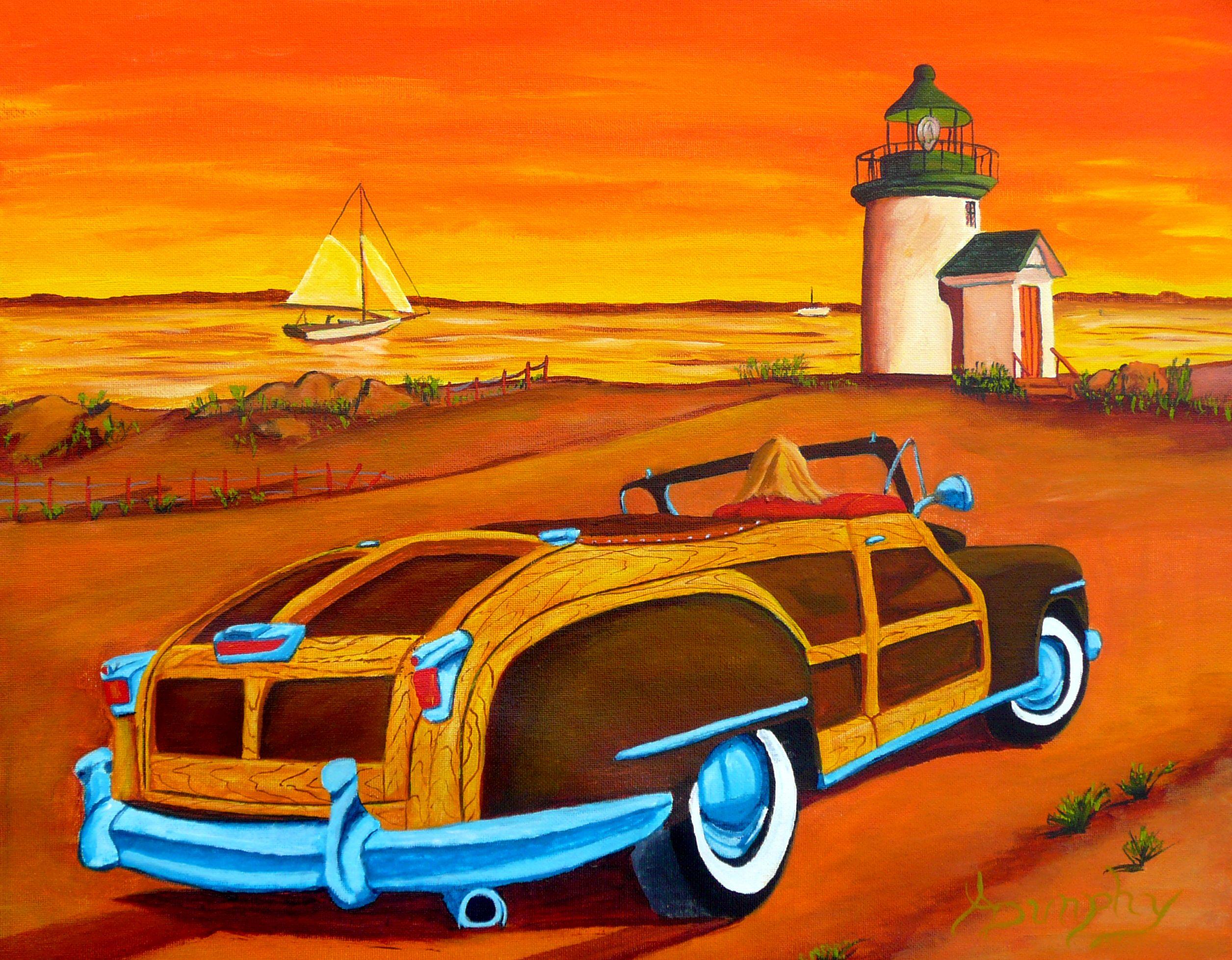 Sunset Beach, Painting, Acrylic on Canvas