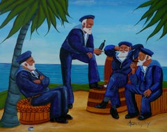 Telling Sea Stories, Painting, Acrylic on Paper