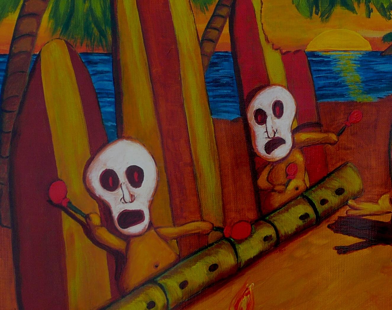 The Big Kahuna Show, Gemälde, Acryl auf Papier (Impressionismus), Painting, von Anthony Dunphy