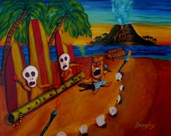 The Big Kahuna Show, Painting, Acrylic on Paper